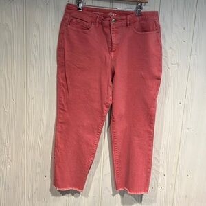 STYLE & CO. Straight Crop pants raw edge bottom 5 pocket style size 16